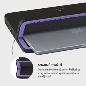 Burga nešiojamojo kompiuterio dėklas, Velvet Night - Macbook Pro 14" - Image 6