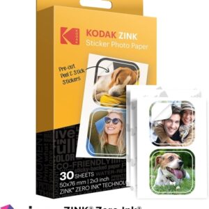 Kodak ZINK 2x3'' 50x76 mm 30 Sheets Pre-Cut Sticker Fotopopierius - Image 2