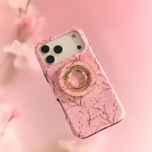Burga magnetinis žiedas-laikiklis, sidabrinis - Sakura - Image 2