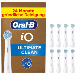 Oral-B iO Ultimate Clean x8 Dantų šepetėlio galvutės, Balta