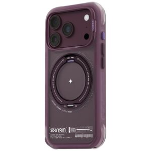 Dėklas Skinarma Atlas MagSafe + besisukantis stovas, skirtas iPhone 18 Pro / 17 Pro, bordo spalvos - Image 3