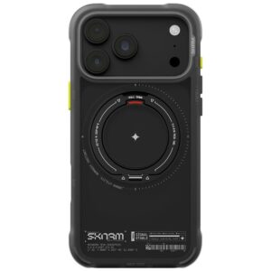 Dėklas Skinarma Atlas MagSafe + besisukantis stovas, skirtas iPhone 18 Pro Max / 17 Pro Max, juodas