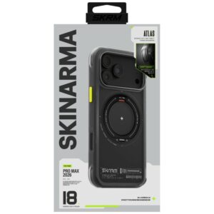 Dėklas Skinarma Atlas MagSafe + besisukantis stovas, skirtas iPhone 18 Pro Max / 17 Pro Max, juodas - Image 7