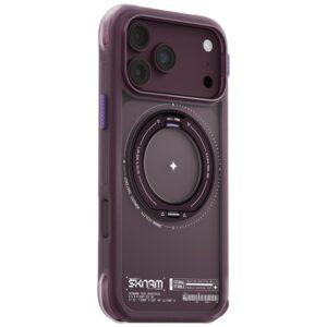 Dėklas Skinarma Atlas MagSafe + besisukantis stovas, skirtas iPhone 18 Pro Max / 17 Pro Max, bordo spalvos - Image 2