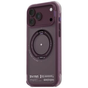 Dėklas Skinarma Atlas MagSafe + besisukantis stovas, skirtas iPhone 18 Pro Max / 17 Pro Max, bordo spalvos - Image 3