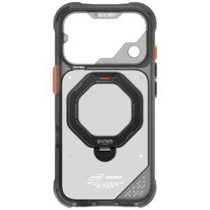 Dėklas Skinarma Saturn MagSafe + besisukantis stovas, skirtas iPhone 18 Pro / 17 Pro, juodas - Image 6