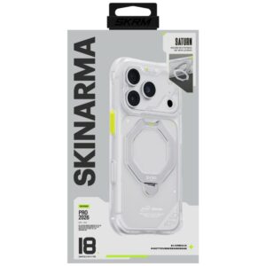Dėklas Skinarma Saturn MagSafe + besisukantis stovas, skirtas iPhone 18 Pro / 17 Pro, matinis (frost) - Image 7