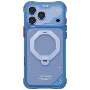 Dėklas Skinarma Saturn MagSafe + besisukantis stovas, skirtas iPhone 18 Pro Max / 17 Pro Max, mėlynas