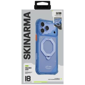 Dėklas Skinarma Saturn MagSafe + besisukantis stovas, skirtas iPhone 18 Pro Max / 17 Pro Max, mėlynas - Image 6