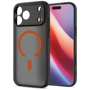 Spigen Ultra Hybrid Mag MagSafe dėklas, skirtas iPhone 18 Pro Max / 17 Pro Max, juodas-oranžinis - Image 9