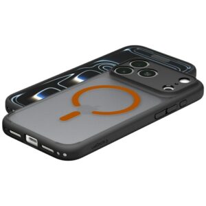 Spigen Ultra Hybrid Mag MagSafe dėklas, skirtas iPhone 18 Pro Max / 17 Pro Max, juodas-oranžinis - Image 7