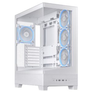 ASUS A31 Plus TG ARGB WHITE „Midi Tower“ Balta - Image 2