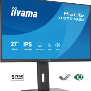 iiyama ProLite XB2797QSU-B1 kompiuterio monitorius 68,6 cm (27") 2560 x 1440 pikseliai Quad HD LED Juoda