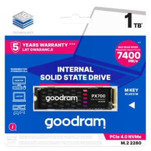 Goodram PX700 SSD SSDPR-PX700-01T-80 SSD diskas M.2 1 TB PCI Express 4.0 NVMe 3D NAND - Image 2