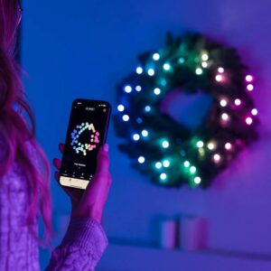 „Twinkly“ iš anksto apšviestas vainikas 50 RGB LED Žalias laidas Kištukas C tipo - Image 3