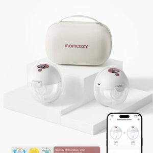 Nešiojamas pientraukis MOMCOZY M5, dvigubas rinkinys – raudonas