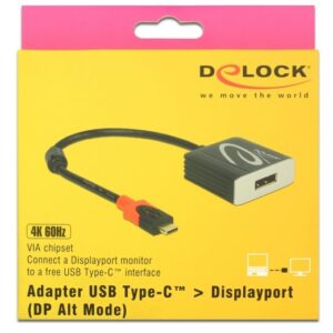 DeLOCK 63312 USB ekrano adapteris 4096 x 2160 pikseliai Juoda - Image 2