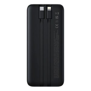 Baseus Lipow Powerbankas su dvigubu įmontuotu laidu ir ekranu 10000 mAh 22,5 W Juodas - Image 2