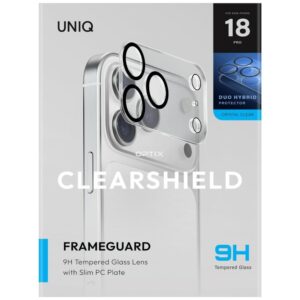 Fotoaparato objektyvo apsauga UNIQ Optix Clearshield Frameguard, skirta iPhone 18 Pro, visiškai skaidri, su aplikatoriumi - Image 4