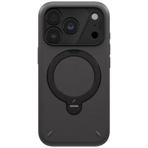 Dėklas UNIQ Elix, skirtas iPhone 18 Pro / 17 Pro, su 360° besisukančiu stovu, pilkas - Image 2