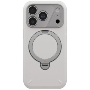 Dėklas UNIQ Elix, skirtas iPhone 18 Pro / 17 Pro, su 360 laipsnių besisukančiu stovu, šviesiai pilkas - Image 2