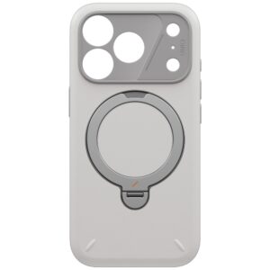 Dėklas UNIQ Elix, skirtas iPhone 18 Pro / 17 Pro, su 360 laipsnių besisukančiu stovu, šviesiai pilkas - Image 3