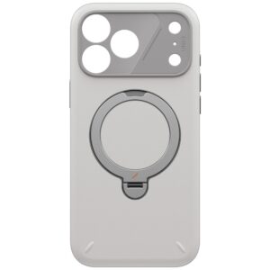Dėklas UNIQ Elix, skirtas iPhone 18 Pro Max / 17 Pro Max, su 360 laipsnių besisukančiu stovu, šviesiai pilkas - Image 3