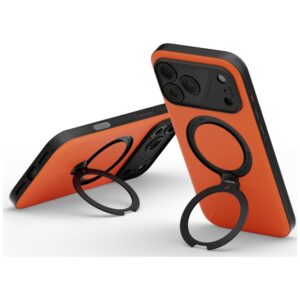 Dėklas UNIQ Elix, skirtas iPhone 18 Pro Max / 17 Pro Max, su 360 laipsnių besisukančiu stovu, oranžinis - Image 6