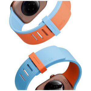 UNIQ Revix IV dvipusis magnetinis dirželis Apple Watch 40/41/42 mm oranžinis-mėlynas - Image 5