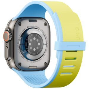 UNIQ Revix IV dvipusis magnetinis dirželis Apple Watch Series 44/45/46/49mm laimo žalios ir mėlynos spalvos - Image 2