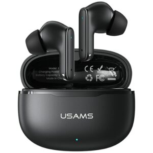 USAMS E05 TWS belaidės ausinės Bluetooth 6.0 juodos