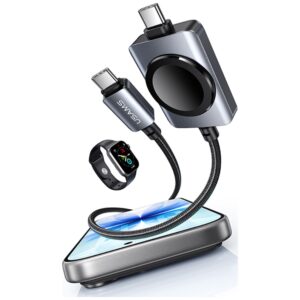 USAMS SJ821 U113 greitojo įkrovimo 100W USB-C į USB-C laidas + belaidis laikrodžio įkroviklis 1.2 m juodas - Image 3