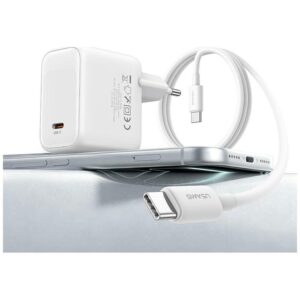 USAMS CC339 T76 45W GaN greitasis įkroviklis USB-C sieninis įkroviklis baltas - Image 8