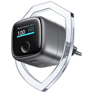 USAMS CC338 T75 65W GaN išmanusis skaitmeninis greitasis įkroviklis USB-C sieninis įkroviklis tamsiai pilkas - Image 7