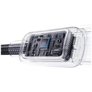 USAMS Al-Alloy SJ815 U110 RGB greito įkrovimo 60W USB-C į Lightning laidas 1.2 m juodas - Image 7
