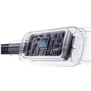 USAMS Al-Alloy SJ816 U110 RGB greito įkrovimo 30W USB-C į Lightning laidas 1.2 m juodas - Image 7