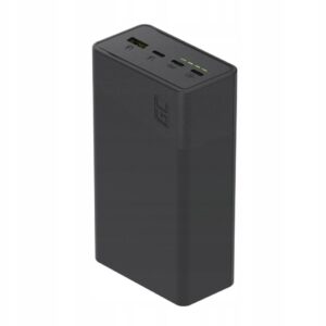 „Greencell“ „PowerPlay 30“ išorinis akumuliatorius, 30 000 mAh, 22,5 W (3 x USB-C, 1 x USB-A), juodas