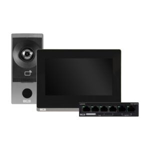 BCS BCS-P-VIS01 vaizdo telefonspynės sistema 2 MP 17,8 cm (7") Juoda, Grafitas