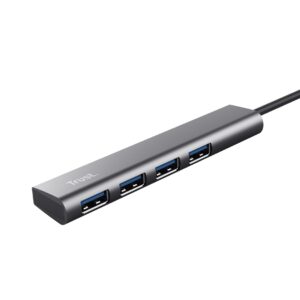 Trust Halyx USB 3.2 Gen 1 (3.1 Gen 1) Type-A 5 Mbit/ai Juoda, Pilka - Image 3