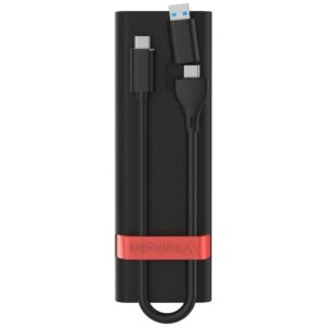 Verbatim M.2 NVMe USB 3.2 Gen 2 SSD išorinis korpusas su USB A/USB C kabeliu, juodas 32261