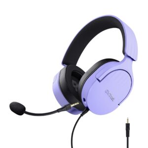 Trust GXT 489P FAYZO Laisvų rankų įranga Vielinis Su lankeliu Žaidimams Juoda, Violetinė