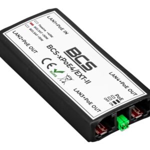 BCS BCS-xPoE4/EXT-II Tinklo kartotuvas Juoda 100 Mbit/ai - Image 2