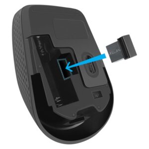 MOUSE DEFENDER TIANA MB-055 RF BEZPRZEWODOWA SILENT CZARNA 1000dpi 3P - Image 2