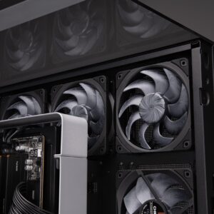 Noctua NF-A12x25 G2 PWM Sx2-PP chromax.black Kompiuterio korpusui Ventiliatorius 12 cm Juoda 2 vnt - Image 3