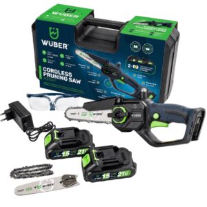 21 V akumuliatorinis grandininis pjūklas, 5 m/s, W37007, WUBER - Image 3