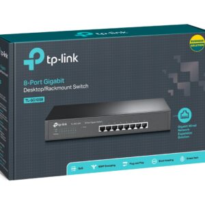 TP-Link TL-SG1008 tinklo komutatorius Ne-valdomas Gigabit Ethernet (10/100/1000) Juoda - Image 2