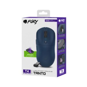 FURY Tanto T4 žaidimų pelė belaidė 12000 dpi tamsiai mėlyna