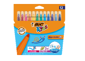BIC Flomasteriai KID Couleur XL, 12 spalvų rinkinys NP
