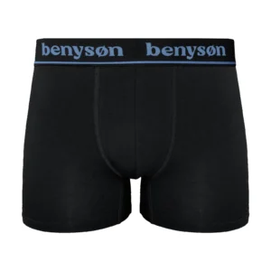 BENYSON bambuko viskozės trumpikės-šortukai vyrams, 3 vnt., juodos su spalvota juosmens juosta, L - Image 5