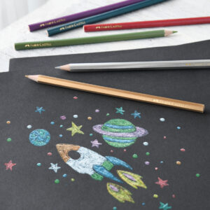 Spalvoti pieštukai Faber-Castell metalic 10 spalvų - Image 2